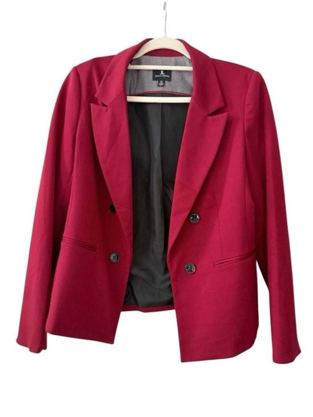 Jules and Leopold Women's Double-Breasted Red Blazer Size S